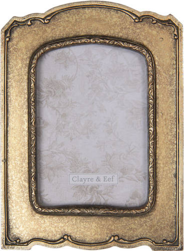 Clayre & Eef Bruine Fotolijst 15*2*21 Cm / 10*15 Cm 2f0671