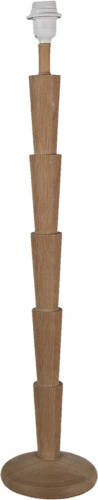 Clayre & Eef Vloerlamp Ø 17*80 Cm Bruin Hout Rond Staande Lamp Staanlamp Bruin Staande Lamp Staanlamp