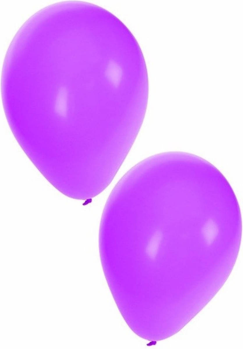 Bellatio Decorations 25x Stuks Paarse Party Ballonnen 27 Cm - Ballonnen