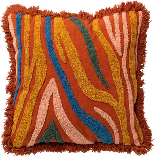 Dutch Decor Missouri - Kussenhoes Met Patroon 45x45 Cm Potters Clay - Oranje - Oranje