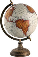 Clayre & Eef Oranje Wereldbol/globe 22*22*37 Cm 64926