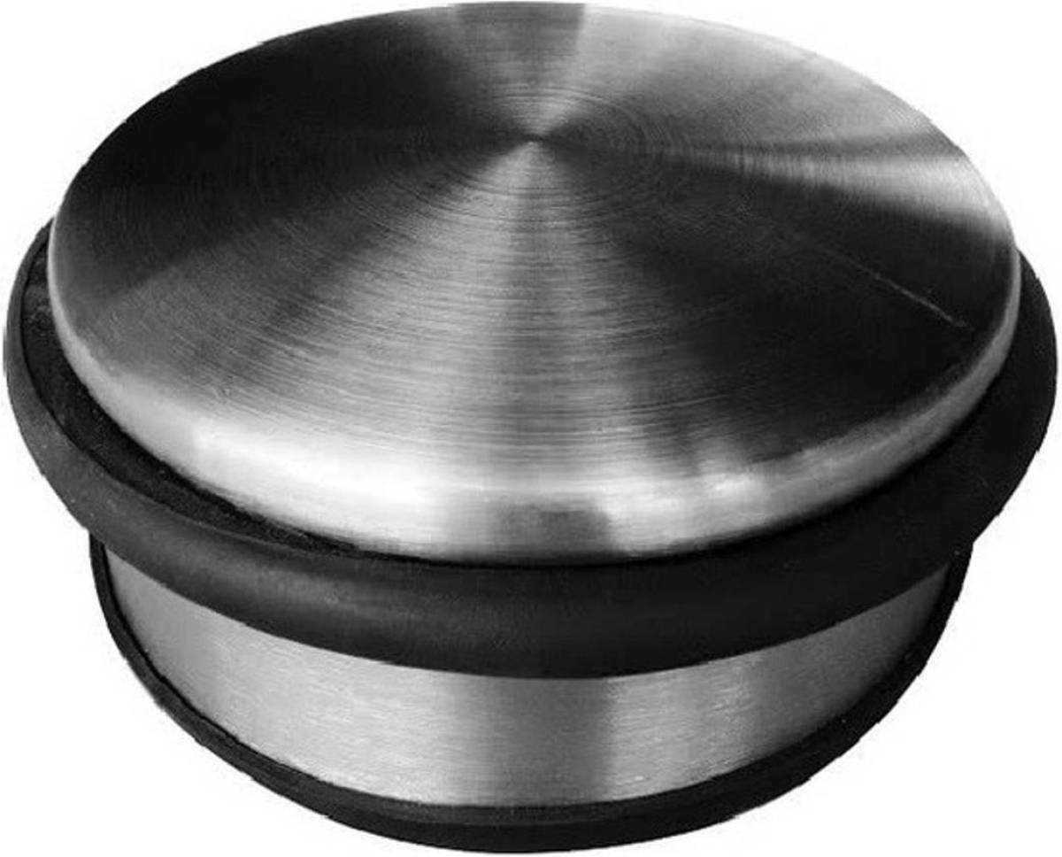 Shoppartners Rvs Deurstop Rond 4,5 X 11 Cm - Deurstoppers