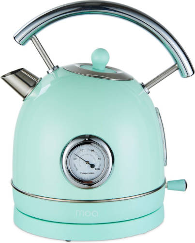 MOA Retro Waterkoker - Pastel Groen - Mint Groen - Elektrisch - Rvs - Ek4tg