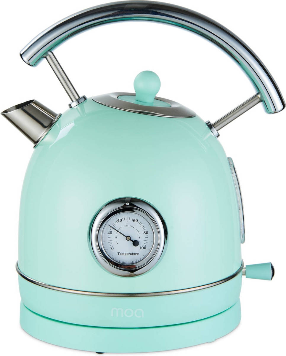 MOA Retro Waterkoker - Pastel Groen - Mint Groen - Elektrisch - Rvs - Ek4tg