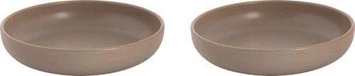 Palmer Bord Diep Sandy Loam 22 Cm Grijs Stoneware 2 Stuk(s)