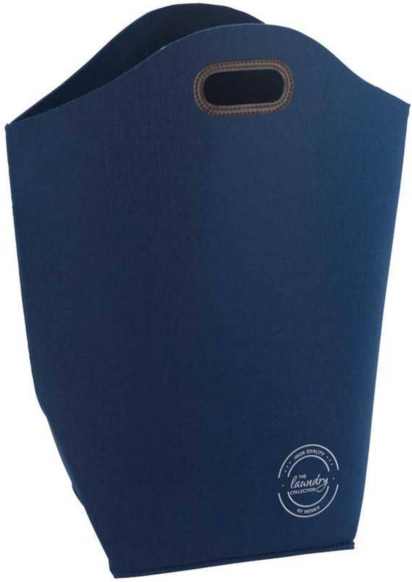 Wenko Wasmand 42 Liter 25 X 45 X 60 Cm Vilt Donkerblauw