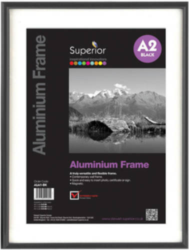 SECO Fotolijst 40 X 60 Cm A2 11 Mm Aluminium/glas Zwart