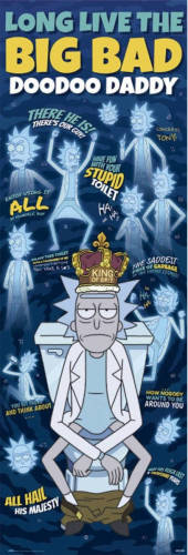 Yourdecoration Grupo Erik Rick And Morty Doodoo Daddy Poster 53x158cm