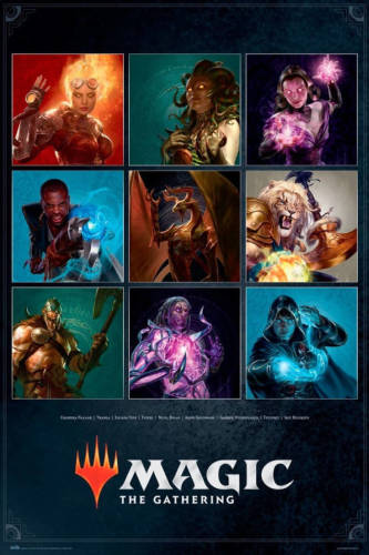 Yourdecoration Grupo Erik Magic The Gathering Characters Poster 61x91,5cm