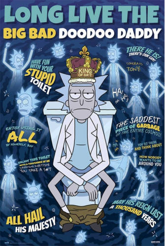 Yourdecoration Grupo Erik Rick And Morty Doodoo Daddy Poster 61x91,5cm