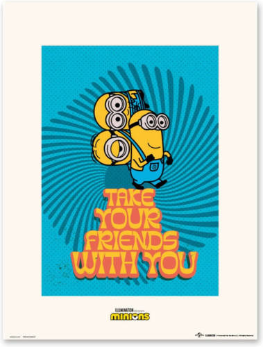 Yourdecoration Grupo Erik Minions Take Your Friends With You Poster 30x40cm