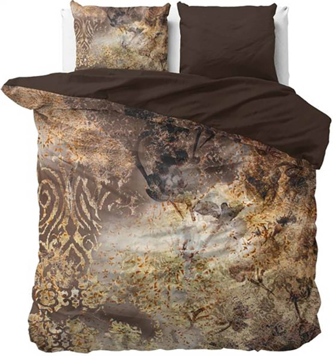 Slaaptextiel nl Wild Dekbedovertrek Inferno Taupe-1-persoons (140 X 200/220 Cm)