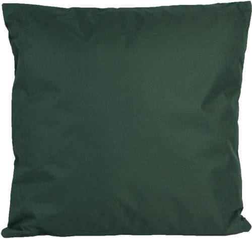 Anna's Collection 1x Bank/sier Kussens Voor Binnen En Buiten In De Kleur Donkergroen 45 X 45 Cm - Sierkussens