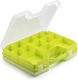 Forte Plastics Opbergkoffertje/opbergdoos/sorteerbox 22-vaks Kunststof Groen 28 X 21 X 6 Cm - Opbergbox