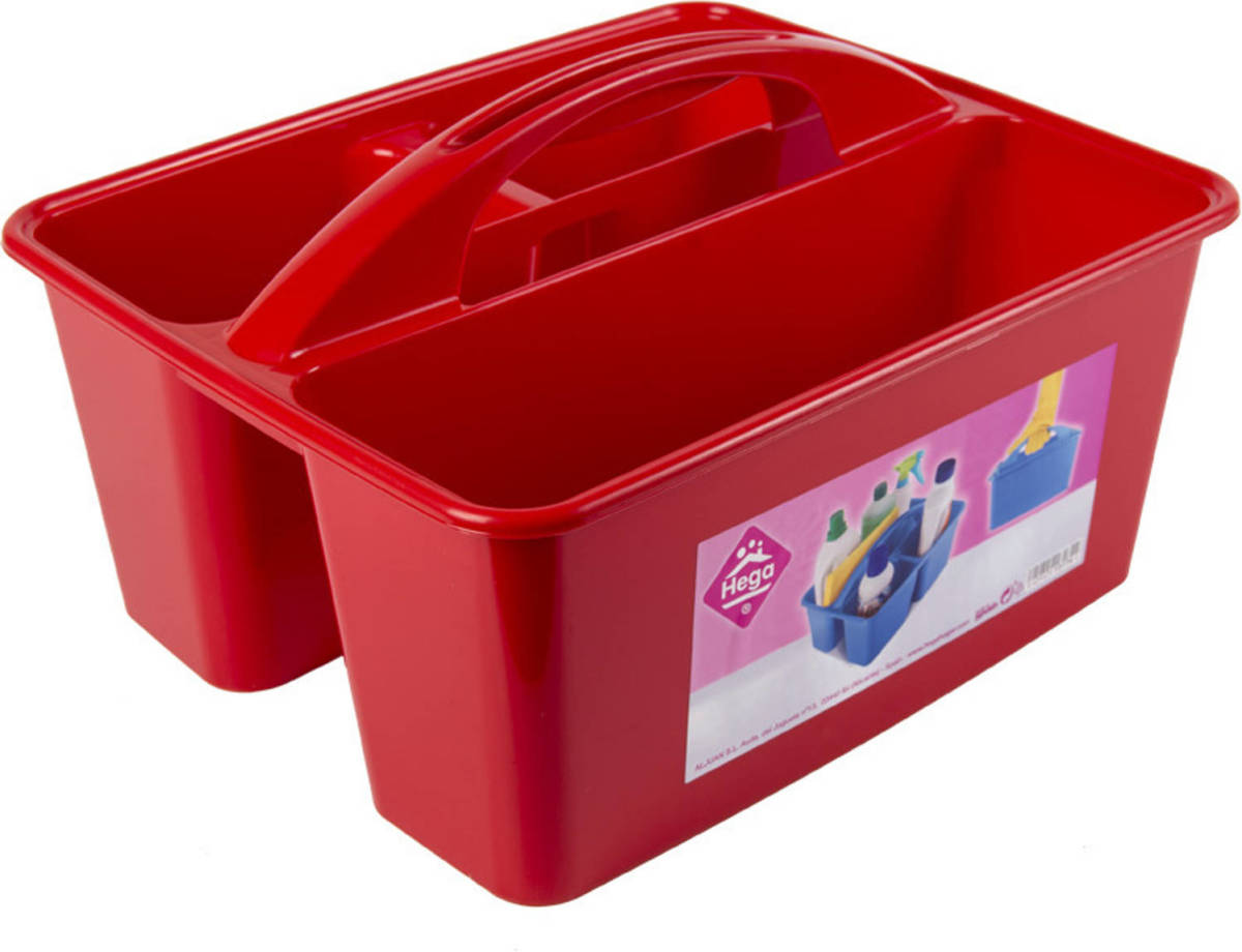 Hega Hogar Rode Opbergbox/opbergdoos Mand Met Handvat 6 Liter Kunststof - Opbergbox