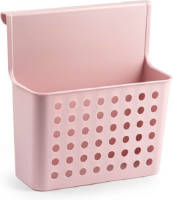 Forte Plastics Badkamer/keuken Hang Opbergmandjes/organizers Roze 26 X 24 Cm - Opbergmanden