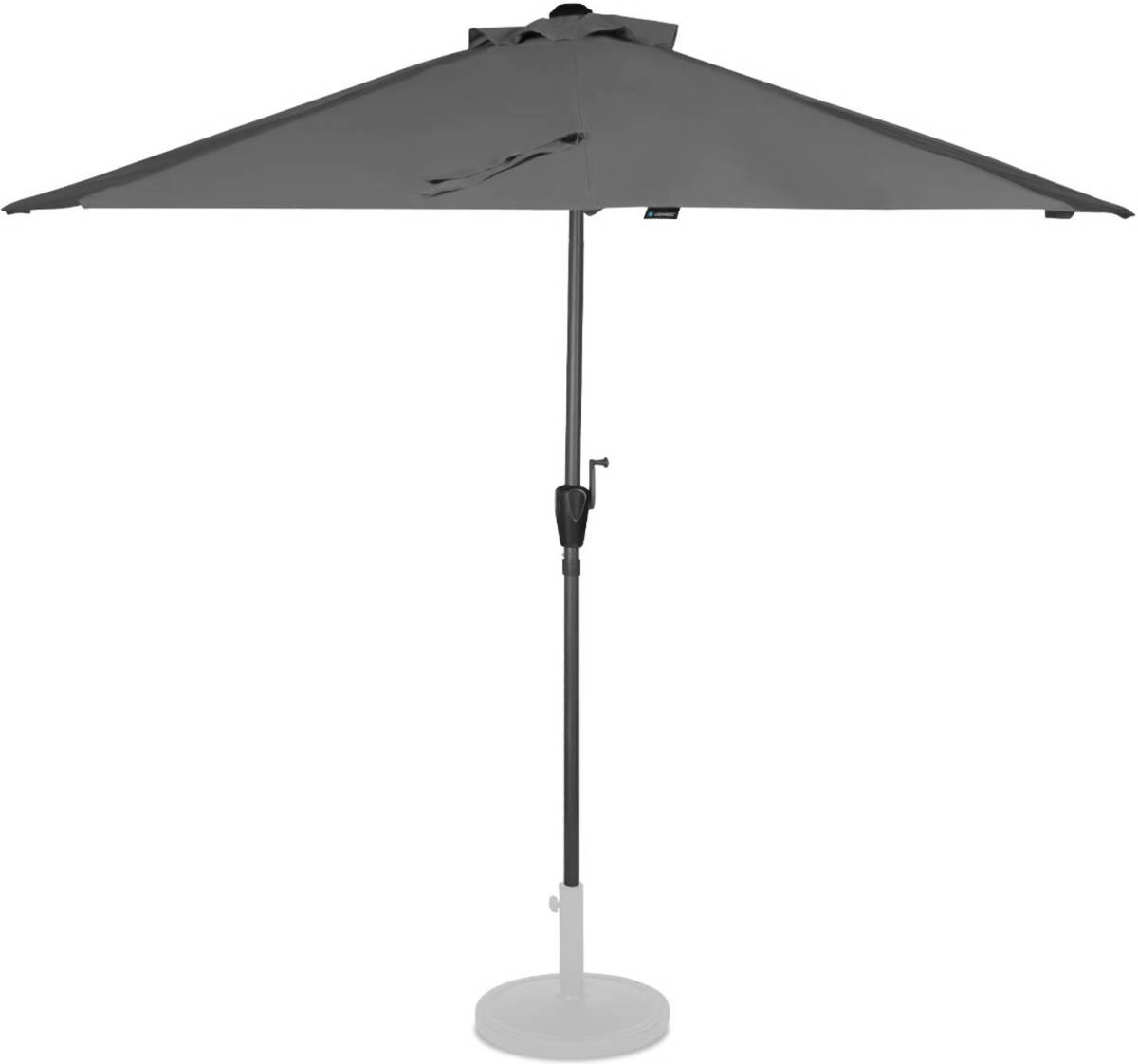 VONROC Premium Parasol Magione - Duurzame Balkon Parasol - Halfrond 270x135cm - Grijs
