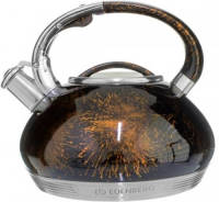 EDENBERG Classic Line - Luxe Rvs Fluitketel - 3.5 Liter - Bruin - 7-laags Bodem! - Bruin, Rvs