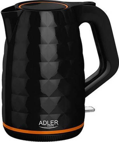 Adler Top Choice - Zwarte Waterkoker - Design - 2200 Watt - 1.7 Liter - Zwart Diamant