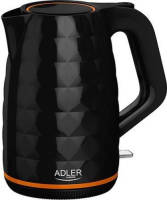 Adler Top Choice - Zwarte Waterkoker - Design - 2200 Watt - 1.7 Liter - Zwart Diamant