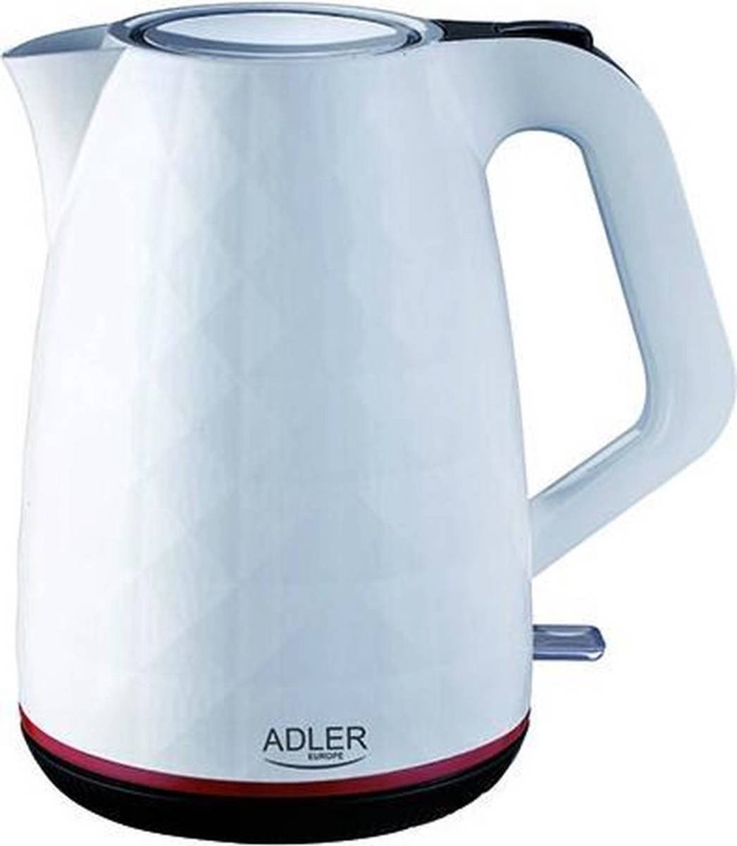 Adler Top Choice - Witte Waterkoker - Design - 2200 Watt - 1.7 Liter - Wit Diamant
