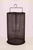 Dijk Natural Collections Lantaarn Stof-zwart-ø24x36cm Met Glas