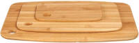 Shoppartners Set Van 3x Stuks Bamboe Houten Snijplanken/serveerplanken - Snijplanken