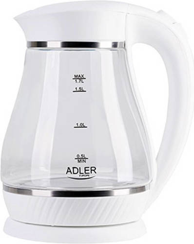 Adler Top Choice - Witte Hoge Waterkoker - 1.7 Liter