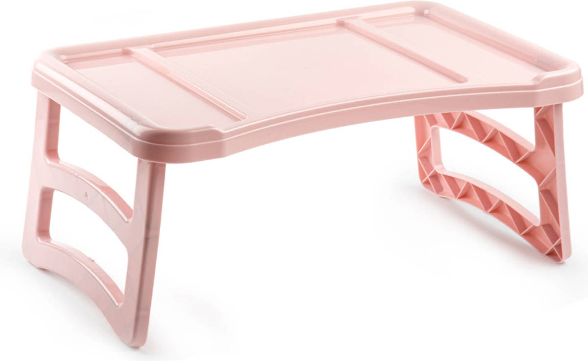 Forte Plastics Ontbijt Op Bed Dienblad/tafeltje 51 X 33 Cm In Het Oud Roze - Dienbladen