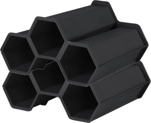 Shoppartners 2x Stuks Stapelbare Wijnrekken Module Voor 6 Flessen L34 X B31 X H18 Cm - Wijnrekken