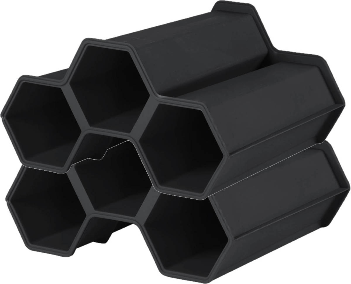 Shoppartners 2x Stuks Stapelbare Wijnrekken Module Voor 6 Flessen L34 X B31 X H18 Cm - Wijnrekken
