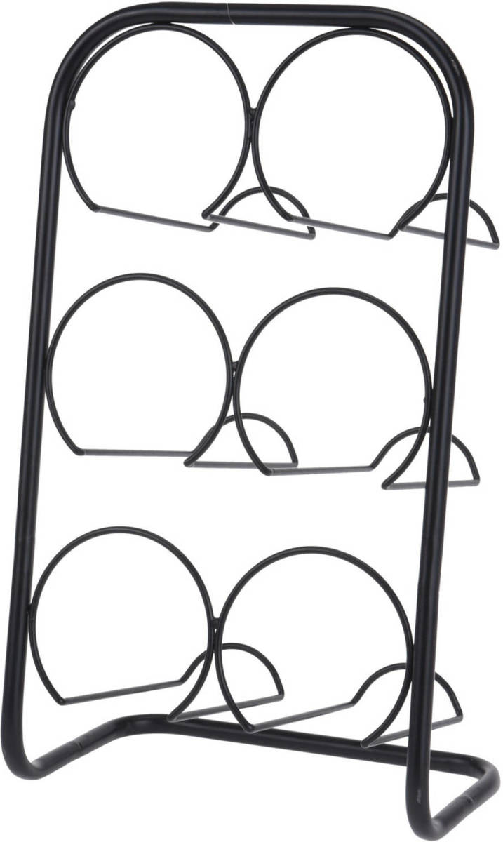 Metalen Wijnflessen Rek/wijnrek Voor 6 Flessen 22 X 14 X 38 Cm - Wijnrekken