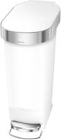 Afvalemmer, Slim, 40 Liter, Wit - Simplehuman