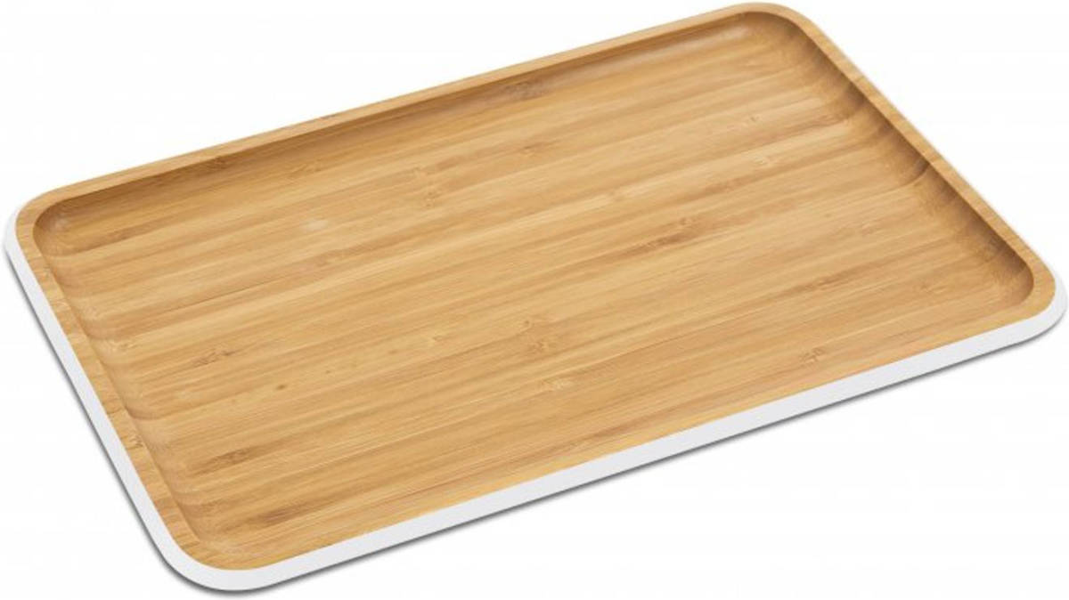 Enjoy2Cook Dienblad, Bamboe, M, Wit - Pebbly