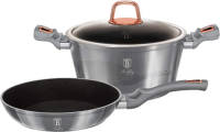 Berlinger Haus Pannenset Moonlight 24 Cm Rvs Grijs 3-delig