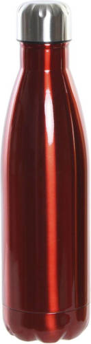 Shoppartners Rvs Thermos Waterfles/drinkfles Rood Met Schroefdop 500 Ml - Thermosflessen