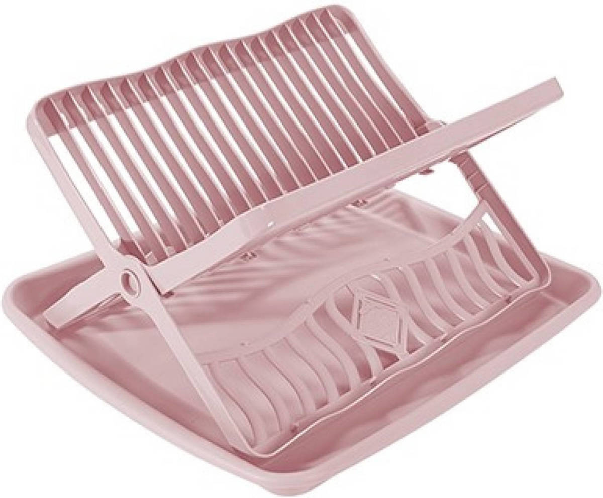 Hega Hogar Oud Roze Afdruiprek 2-laags Met Lekbak 39 X 35 X 18 Cm - Afdruiprekken