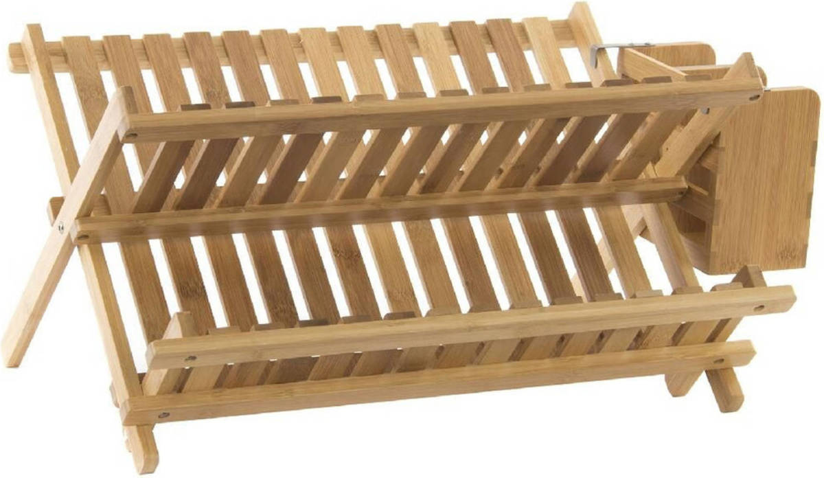 Shoppartners Luxe Afdruiprek Bamboe Hout 45 X 35 Cm - Afdruiprekken