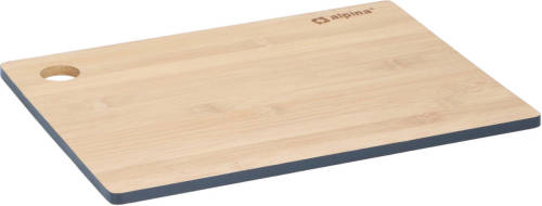 Alpina Set Van 1x Stuks Snijplanken Blauwe Rand 23 X 30 Cm Van Bamboe Hout - Snijplanken