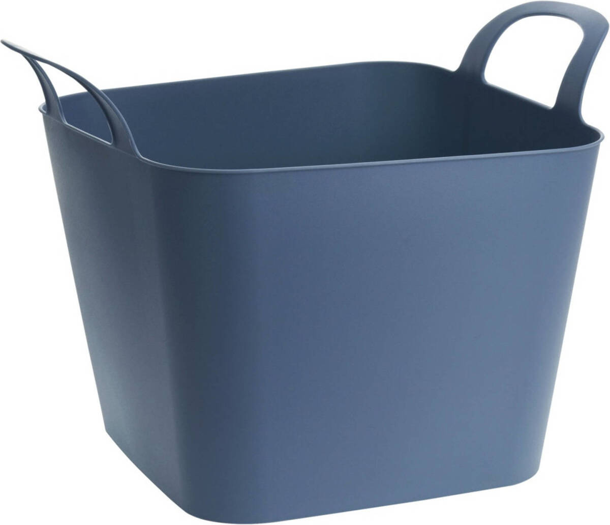 Shoppartners Flexibele Kuip Emmer/wasmand Vierkant Blauw 36 Liter - Wasmanden