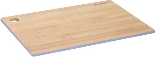 Alpina Set Van 1x Stuks Snijplanken Grijze Rand 28 X 38 Cm Van Bamboe Hout - Snijplanken