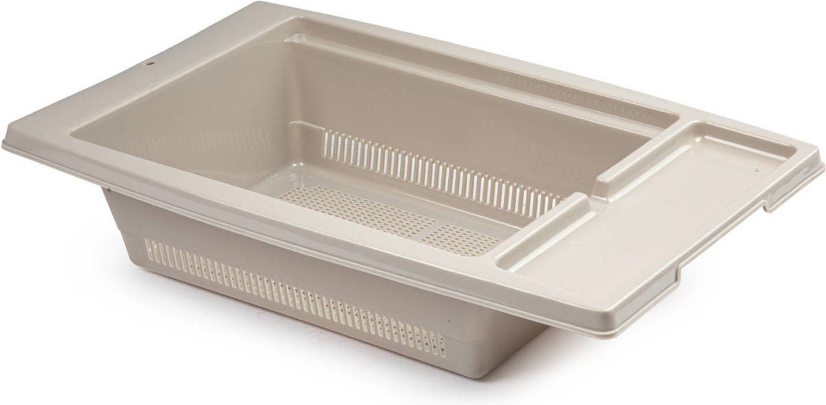 Forte Plastics Keuken Gootsteen/aanrecht Vergiet/afdruiprek Kunststof 43 X 27 X 10 Cm Taupe - Afdruiprekken