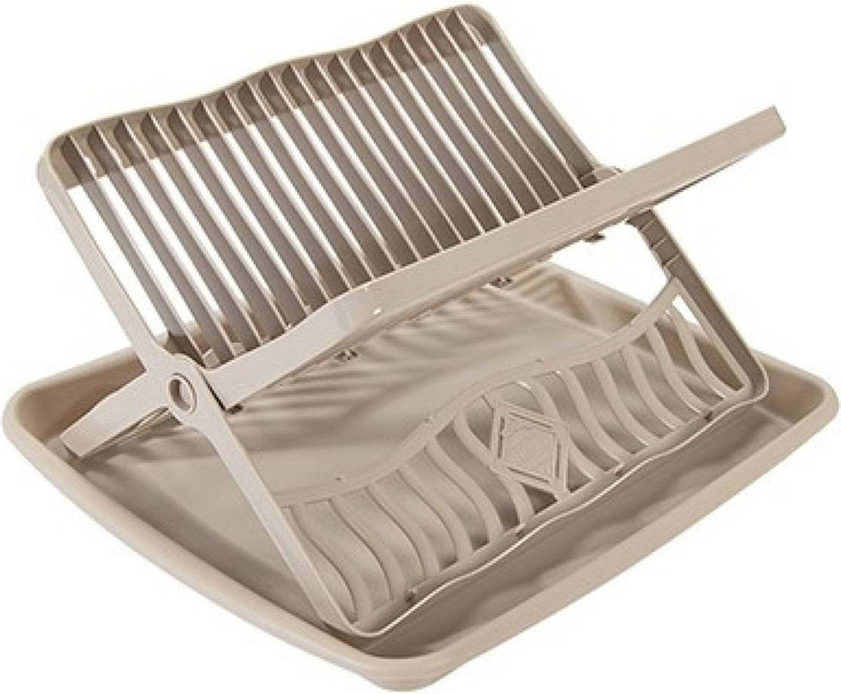 Hega Hogar Beige Afdruiprek 2-laags Met Lekbak 39 X 35 X 18 Cm - Afdruiprekken