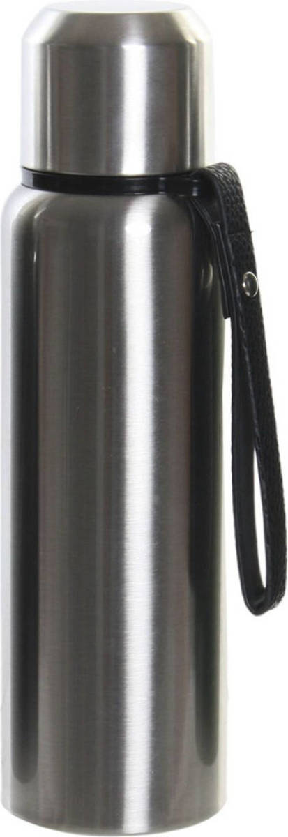 Shoppartners Rvs Thermosfles/isoleerfles Zilvergrijs Met Schroefdop En Zeefje 500 Ml - Thermosflessen