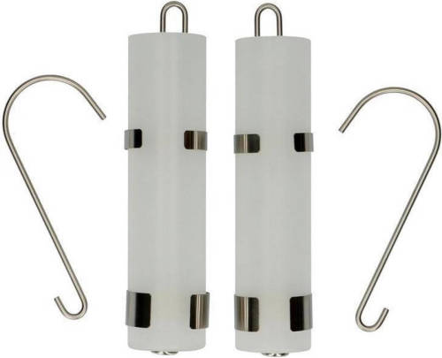 Set Van 2x Stuks Radiator Bak Luchtbevochtigers/waterverdampers Rond Mat Wit 325 Ml 20 Cm - Luchtbevochters