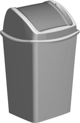 Hega Hogar 1x Grijze Vuilnisbakken/prullenbakken 25 Liter 53 Cm - Prullenbakken