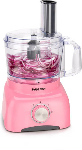 Swiss Pro+ 13-delige Keukenmachine 1,2l Roze