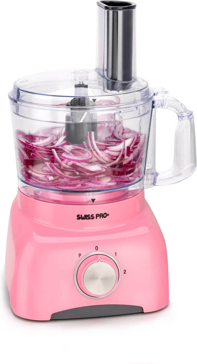 Swiss Pro+ 13-delige Keukenmachine 1,2l Roze