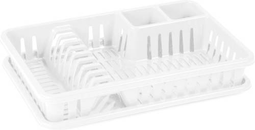 Forte Plastics Wit Afdruiprek Met Lekbak 45 X 30 Cm - Afdruiprekken