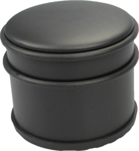 GS Quality Products Gs Deurstopper Zwart 1,1kg - Voor Binnen En Buiten - Deurbuffer Ø9 X 8 Cm